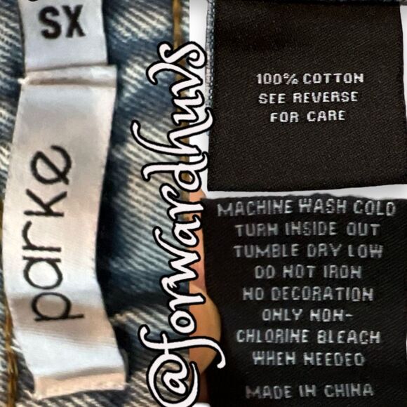 Parke Button Down Medium Wash Midi Maxi Denim Skirt Size XS - Picture 10 of 12